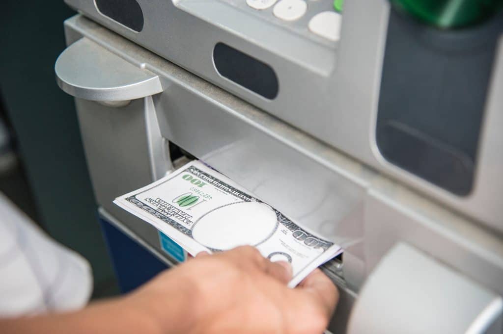 pulling out cash