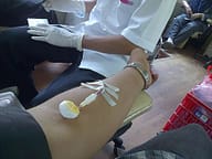 Donating blood